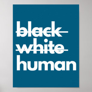 Affiche Chemise Noir Blanc Injustice Raciale Humaine