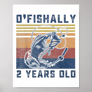 Affiche Chemise Officiellement 2 Ans 2e Anniversaire Pêche