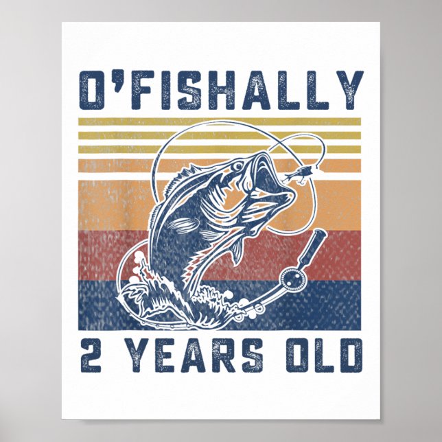 Affiche Chemise Officiellement 2 Ans 2e Anniversaire Pêche (Devant)