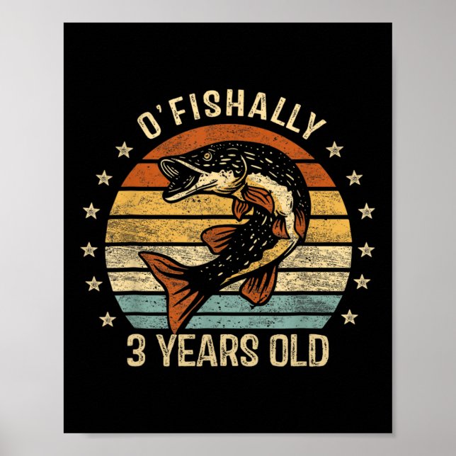 Affiche Chemise Officiellement 3 Ans 3ème Anniversaire Pêc (Devant)