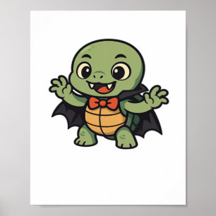 Affiche Chemise oversize Halloween vampire tortue effrayan
