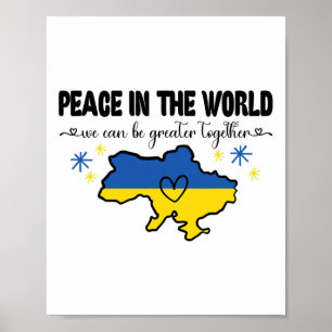 Affiche Chemise Paix Dans Le Monde Je Suis Avec L'Ukraine