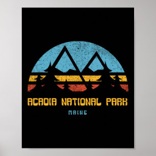 Affiche Chemise Parc National d'Acadia Maine Rétro Vintage