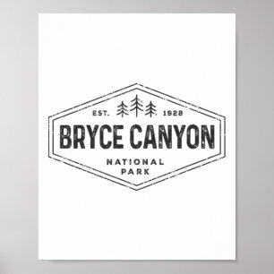 Affiche Chemise Parc national de Bryce Canyon Rétro Hexago