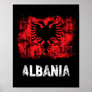 Affiche Chemise Patriotique Albanie Drapeau Albanais en Di