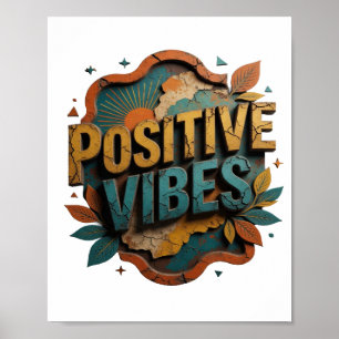 Affiche Chemise personnalisée Crisp Orange POSITIVE VIBES