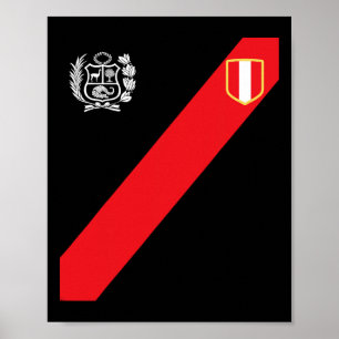 Affiche Chemise Péruvienne Drapeau Péruvien Escudo Rétro I