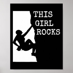 Affiche Chemise pour femme grimpeuse d'escalade Cette fill