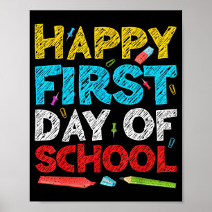 Affiche Chemise Premier Jour D'école Garçon Fille Retour à