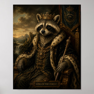 Affiche Chemise Raton Laveur Royal, Roi De La Forêt