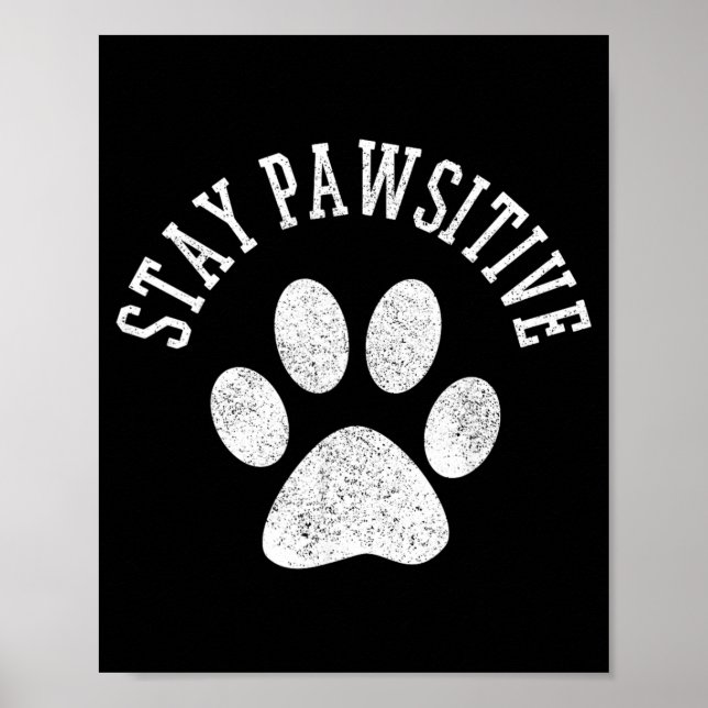 Affiche Chemise Reste Positive - Patte de Chien Chat Anima (Devant)