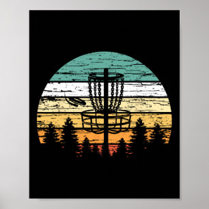 Affiche Chemise Rétro de Disc Golf, Golf de Frisbee Vintag