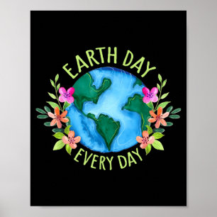 Affiche Chemise rétro environnementale pour femmes Earth D