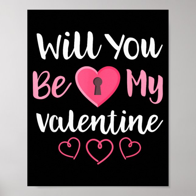 Affiche Chemise Saint-Valentin Êtes-vous ma Saint-Valentin (Devant)
