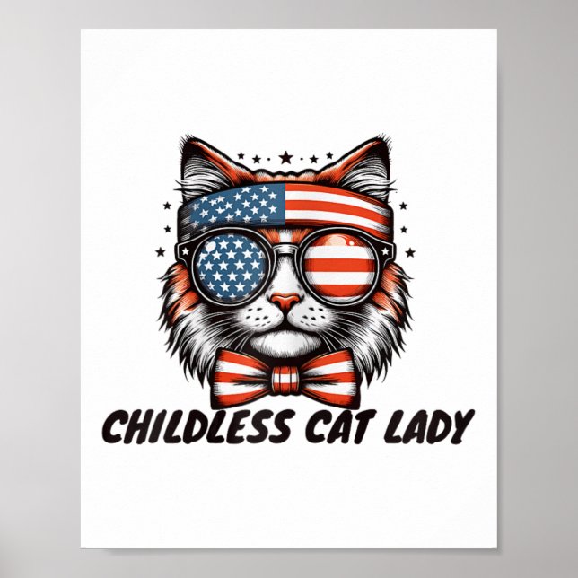 Affiche Chemise sans chatte sans enfant Femme sans chatte  (Devant)