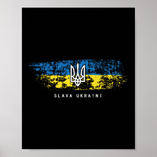 Affiche Chemise Slava Ukraini Drapeau ukrainien Ukraine Tr