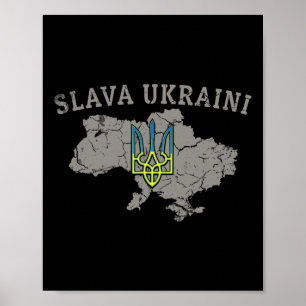 Affiche Chemise Slava Ukraini Ukraine Militaire Ukrainien