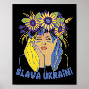 Affiche Chemise Slava Ukraini Ukraine Soutien aux Ukrainie