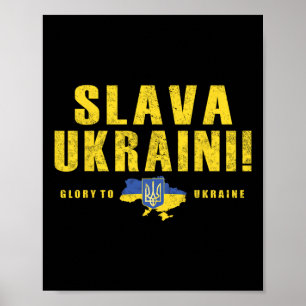 Affiche Chemise Slava Ukraini Ukraine Tryzub Drapeau Gloir