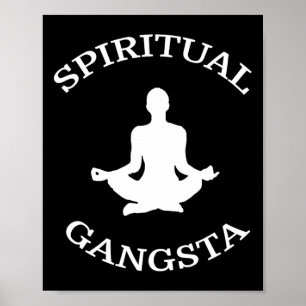 Affiche Chemise Spiritual Gangsta - Hommes Femmes Yoga Drô