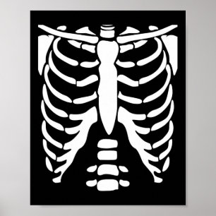 Affiche Chemise squelette Halloween Costume Rib Cage Anato
