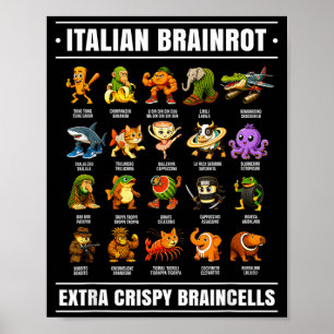 Affiche Chemise surréaliste italienne Brainrot drôle Alpha