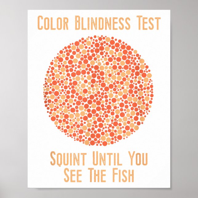 Affiche Chemise T Couleur Aveugle - Drôle test Couleur Ave (Devant)