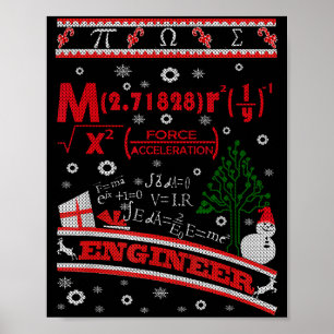 Affiche Chemise T d'ingénieur de Noël dégueulasse - Chemis