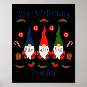 Affiche Chemise T drôle et mignonne avec des gnomes de fam