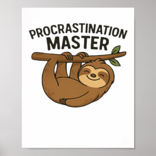 Affiche Chemise T-shirt classique Procrastination Master