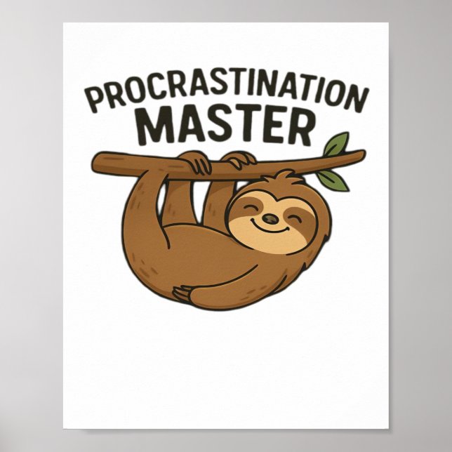 Affiche Chemise T-shirt classique Procrastination Master (Devant)