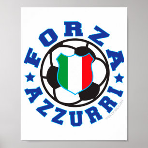 Affiche Chemise T-shirt de football italien pour enfants F