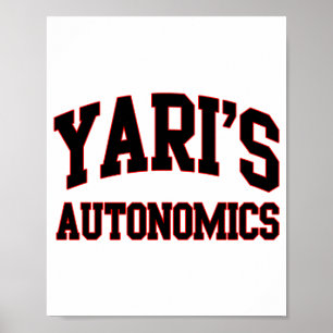 Affiche Chemise T-shirt de l'équipe de softball Yaris Auto