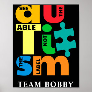 Affiche Chemise T-shirt de sensibilisation à l'autisme Voy