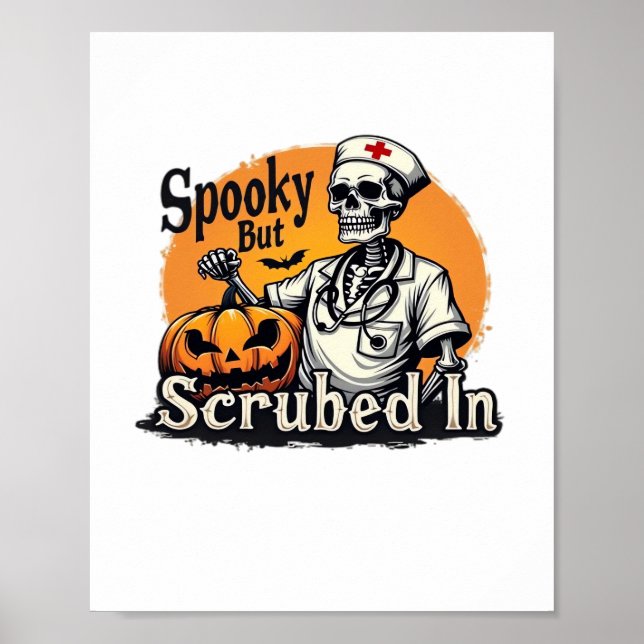 Affiche Chemise T-Shirt Halloween Nurse Design surdimensio (Devant)