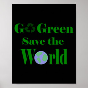 Affiche Chemise T-shirt Sauvegarder Le Monde Va Vert