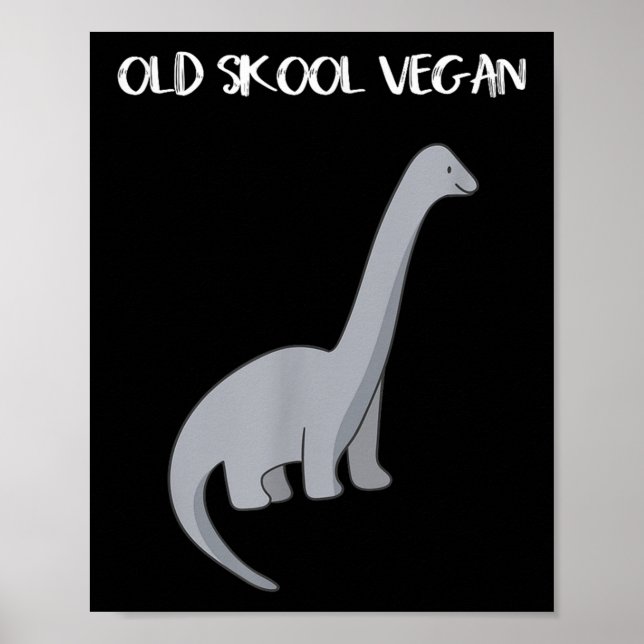 Affiche Chemise T Vegan Drôle Avec Image Dinosaure (Devant)