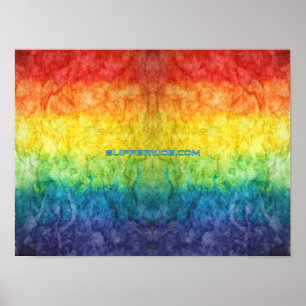 Affiche Chemise tie-dyée aux couleurs arc-en-ciel du drape