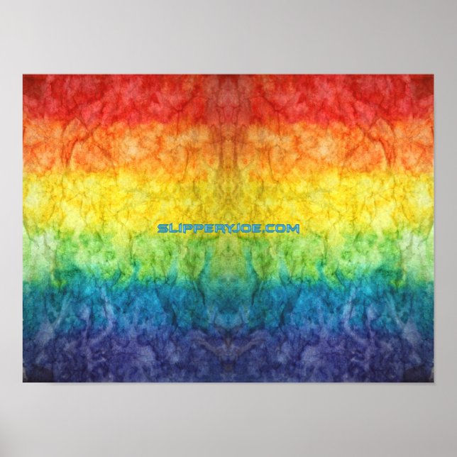 Affiche Chemise tie-dyée aux couleurs arc-en-ciel du drape (Devant)