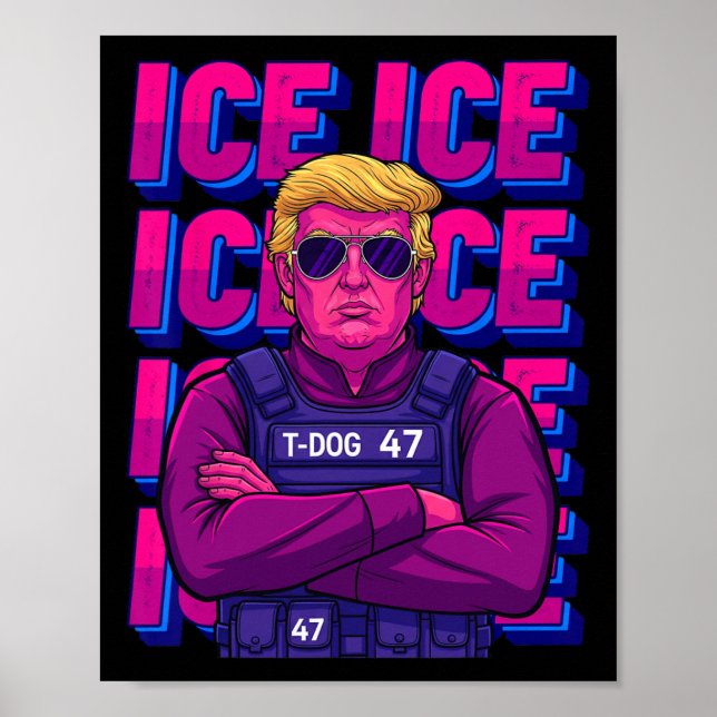Affiche Chemise Trump Ice Agent  (Devant)