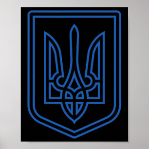 Affiche Chemise Tryzub Ukraine Blason Ukrainien Anti-c