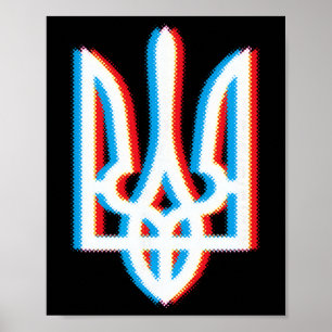 Affiche Chemise Tryzub Ukraine Trident Militaire Ukrain