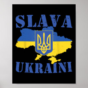 Affiche Chemise Ukraine Slava Ukraini Drapeau Ukrainien Tr