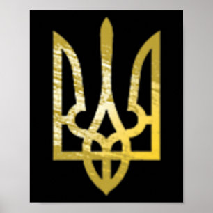 Affiche Chemise Ukraine Trident Tryzub Zelensky Militaire
