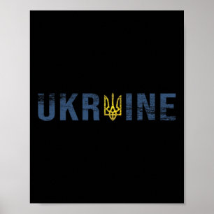 Affiche Chemise Ukraine Tryzub Trident Zelensky Emblème Mi