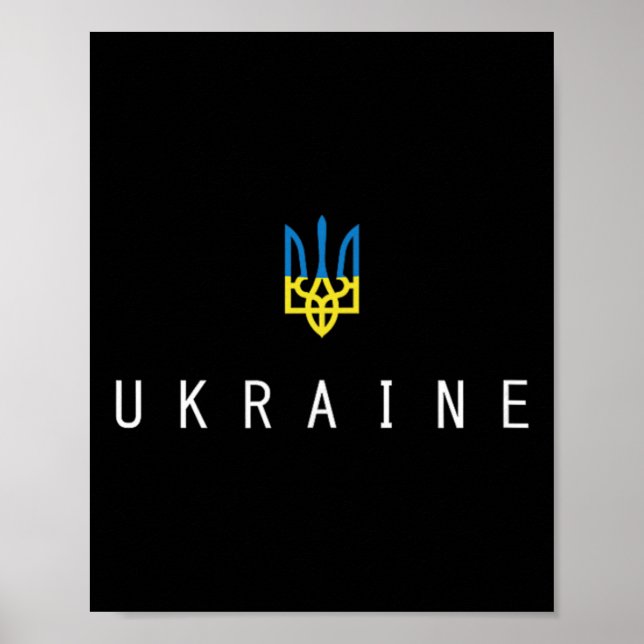 Affiche Chemise Ukraine Ukrainien Tryzub Drapeau Trident M (Devant)