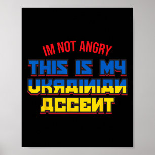 Affiche Chemise ukrainienne d'Ukraine - Je ne suis pas en 