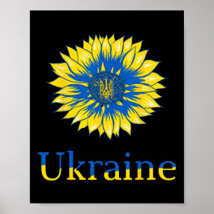 Affiche Chemise ukrainienne Ukrainiens mignons Tournesol R