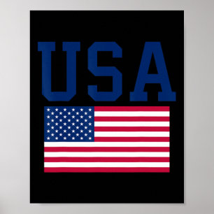 Affiche Chemise Usa Femmes Hommes Enfants Drapeau Américai