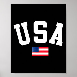 Affiche Chemise Usa Hommes Femmes Enfants Drapeau Américai